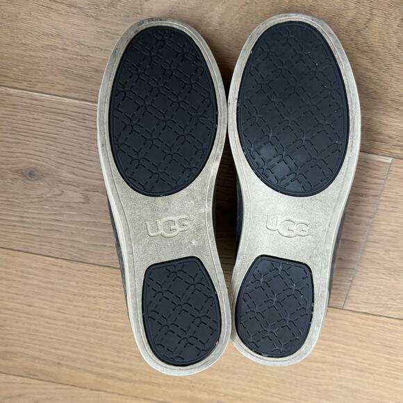 UGG Gray Suede Taya Sherpa Lined Low Top Sneakers Size 8 Fall/Winter - Picture 6 of 10